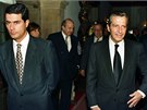 panlský expremiér Adolfo Suárez se synem Adolfem Suárezem Illanou (íjen 1996)