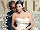 Kim Kardashianová a Kanye West na titulce asopisu Vogue.