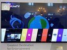 Základní menu WebOS televizor je pehledné a pizpsobené obsluze pohyby...