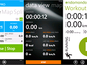 Mobiln aplikace, jedna vedle druh. Zleva Runtastic, Sports Tracker,