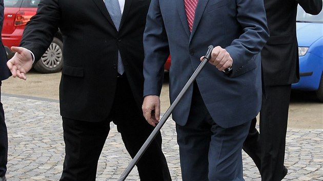 Prezident Milo Zeman na volebnm sjezdu Starost a nezvislch v Prhonicch u Prahy (28. bezna 2014)