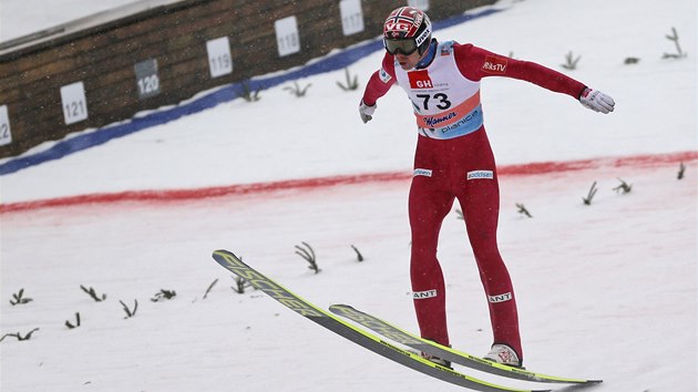 Skokan na lych Anders Bardal v Planici 