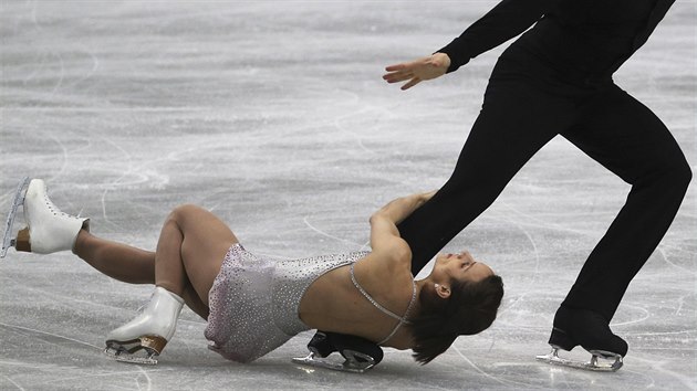 Meagan Duhamelov a Eric Radford na MS v japonsk Saitam.