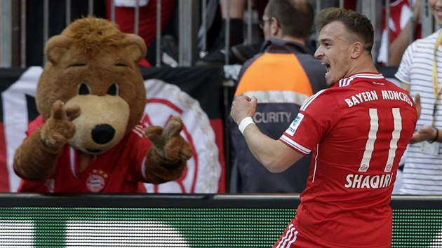 Xherdan Shaqiri z Bayernu Mnichov pesn plil v utkn proti Hoffenheimu.