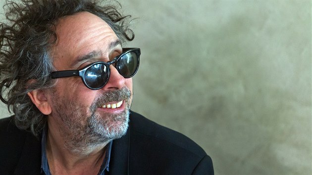 Tim Burton na tiskov konferenci k vstav Tim Burton a jeho svt