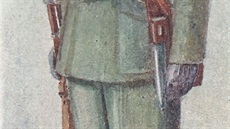 �etnický strá�mistr p�ed odchodem do slu�by.