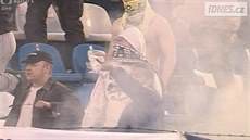 Bitka fanouk v zápase Baník - Sparta