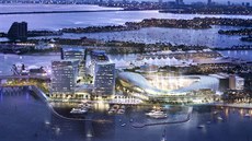 Poítáová vizualizace budoucího stadionu v Miami, jeho stavbu zajiuje...