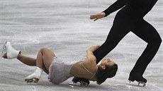 Meagan Duhamelová a Eric Radford na MS v japonské Saitam.