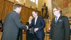 Ministr �kolství Marcel Chládek jmenoval nové profesory. (21. b�ezna 2014,...