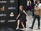 Scarlett Johanssonová a Chris Evans na ínské premiée filmu (24. bezna 2014).