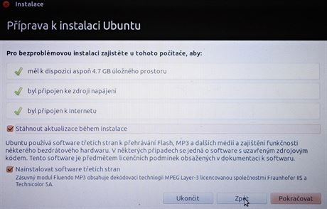 Instalace Ubuntu