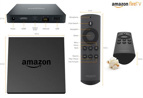 Nový set-top box Amazon Fire TV i s dálkovým ovladaem, který se pipojí ped...