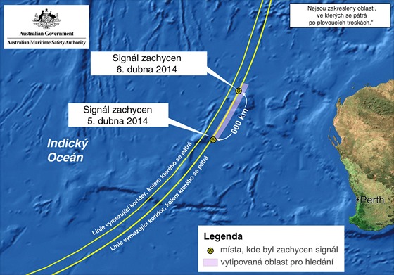 MAPA: Ptrn po ernch skkch MH370