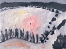 Pod zahrádkou, 1996, olej na sololitu, 53  x 59 cm