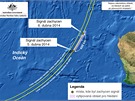 MAPA: Pátrání po erných skíkách MH370