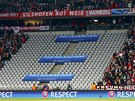 TREST ZA RASISMUS FANOUK. ást tribuny na stadionu Bayernu Mnichov pi utkání