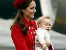 Vévodkyn z Cambridge Kate a její syn princ George na návtv Nového Zélandu...