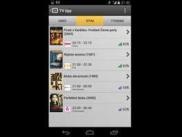 Aplikace na kad den nabdne i seznam TV tip.