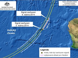 MAPA: Ptrn po ernch skkch MH370