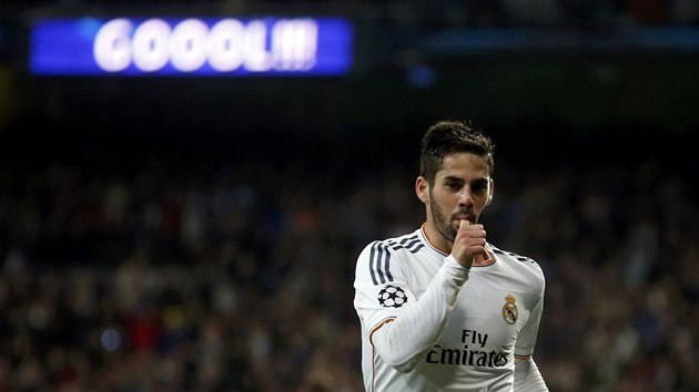 2:0. Isco z Realu Madrid oslavuje gl v sti Dortmundu.