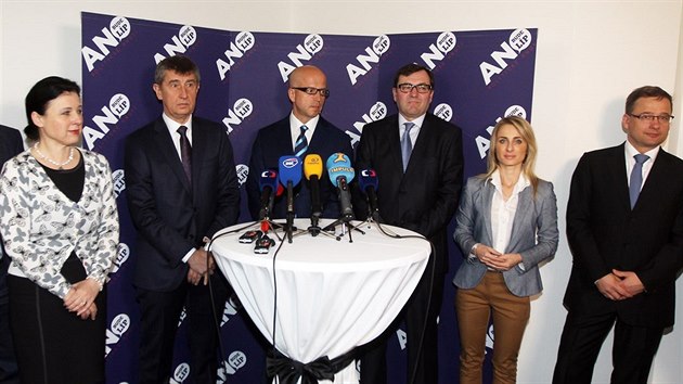 Hnut ANO pedstavilo sv kandidty do eurovoleb. (1. dubna 2014)