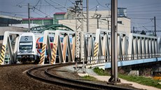 Zdvihací železniční most ve středočeském Kolíně (březen 2014)