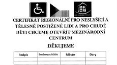 Formulá�, který rumun�tí podvodníci dávají k podpisu p�i výb�ru pen�z na...