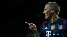 Záloník Bastian Schweinsteiger z Bayernu Mnichov slaví gól ve tvrtfinále Ligy...