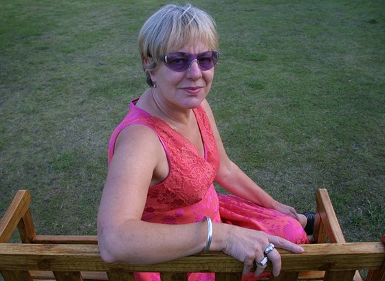 Britská spisovatelka Sue Townsendová na kniním festivalu v Edinburku v srpnu...