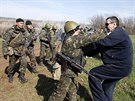 Potyka mezi ukrajinskými vojáky a stoupenci Ruska nedaleko Kramatorsku (16....