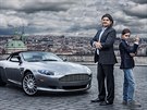 Zdenk Pros se synem Frantikem a vozem Aston Martin DB9.