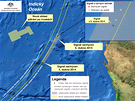 MAPA: Pátrání po černých skříňkách a troskách MH370