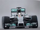 Lewis Hamilton ze stáje Mercedes v kvalifikaci na Velkou cenu íny formule 1.