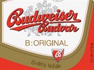 Nová etiketa znaky Budweiser Budvar.