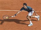 výcarský tenista Roger Federer v semifinále turnaje v Monte Carlu proti Novaku...