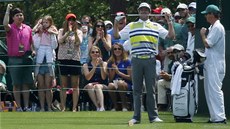 DOBROU CHU. Bubba Watson na estnácté jamce ve 2. kole Masters.