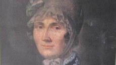 Portrét eny z roku 1813 je na zadní stran na plátn znaen J. D. Grüsou.