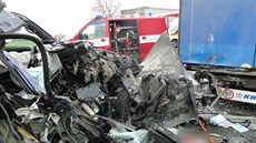 Dopravní nehoda na silnici první třídy číslo 11 v Hradci Králové. (10. 4. 2014)