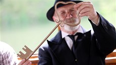 Odemykání �eky Dyje v lednicko-valtickém areálu se neslo v prvorepublikovém...