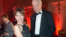 Michaela Dolinová se svým partnerem, soudcem Janem Sváčkem na plese Prahy 1