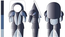Grafický návrh skafandru Z2 ve verzi Biomimicry