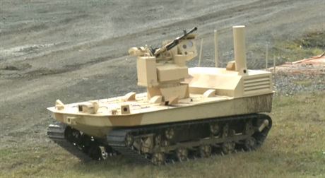Ruský "mobilní robotický systém" pouívaný k ostraze vojenských objekt na...