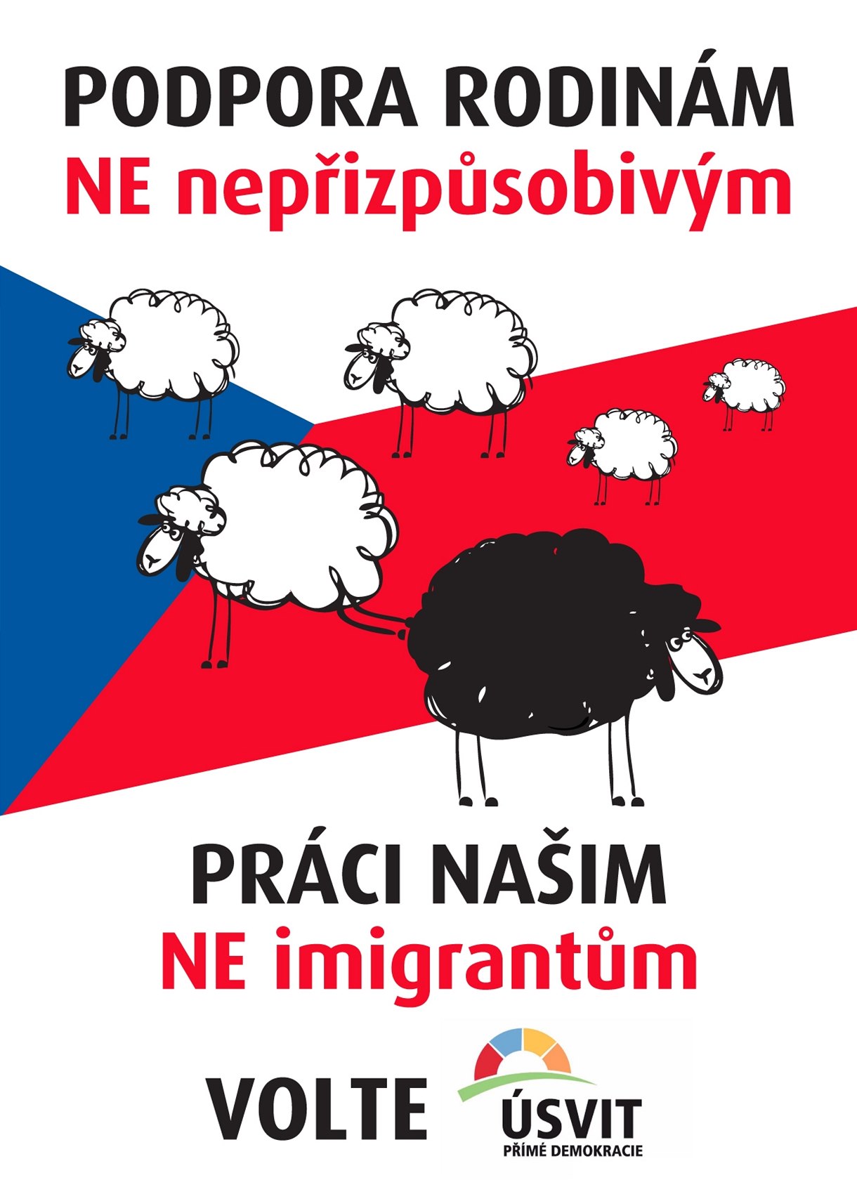 Plakát hnutí Úsvit k eurovolbám.
