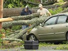 Dobrovolníci zaali s likvidací popadaných strom. Mstem Tupelo ve stát...