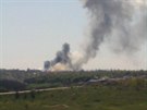 Na letiti v Kramatorsku vybuchla ukrajinská helikoptéra.