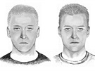 Vlevo policejní identikit hledaného mladíka sestavený napadeným muem, vpravo