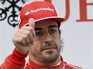 PRVNÍ PÓDIUM V SEZON. Fernando Alonso po tetím míst ve Velké cen íny...