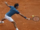 Roger Federer ve finále turnaje v Monte Carlu. 