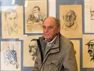Léka Rudolf Malec vystavil své kresby z let 1939 a 2014 v Galerii Na Hrad v...
